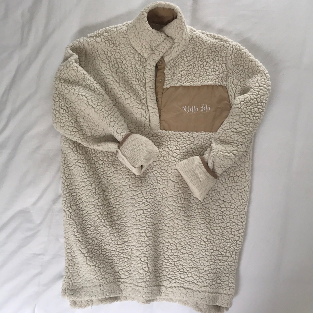 Delta Zeta Oversized Sherpa Sweatshirt